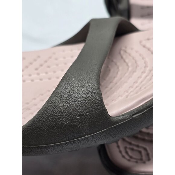 Crocs Cleo Strappy Sandals Women's Size 8 Pink/Brown Dual Strap - Picture 3 of 11